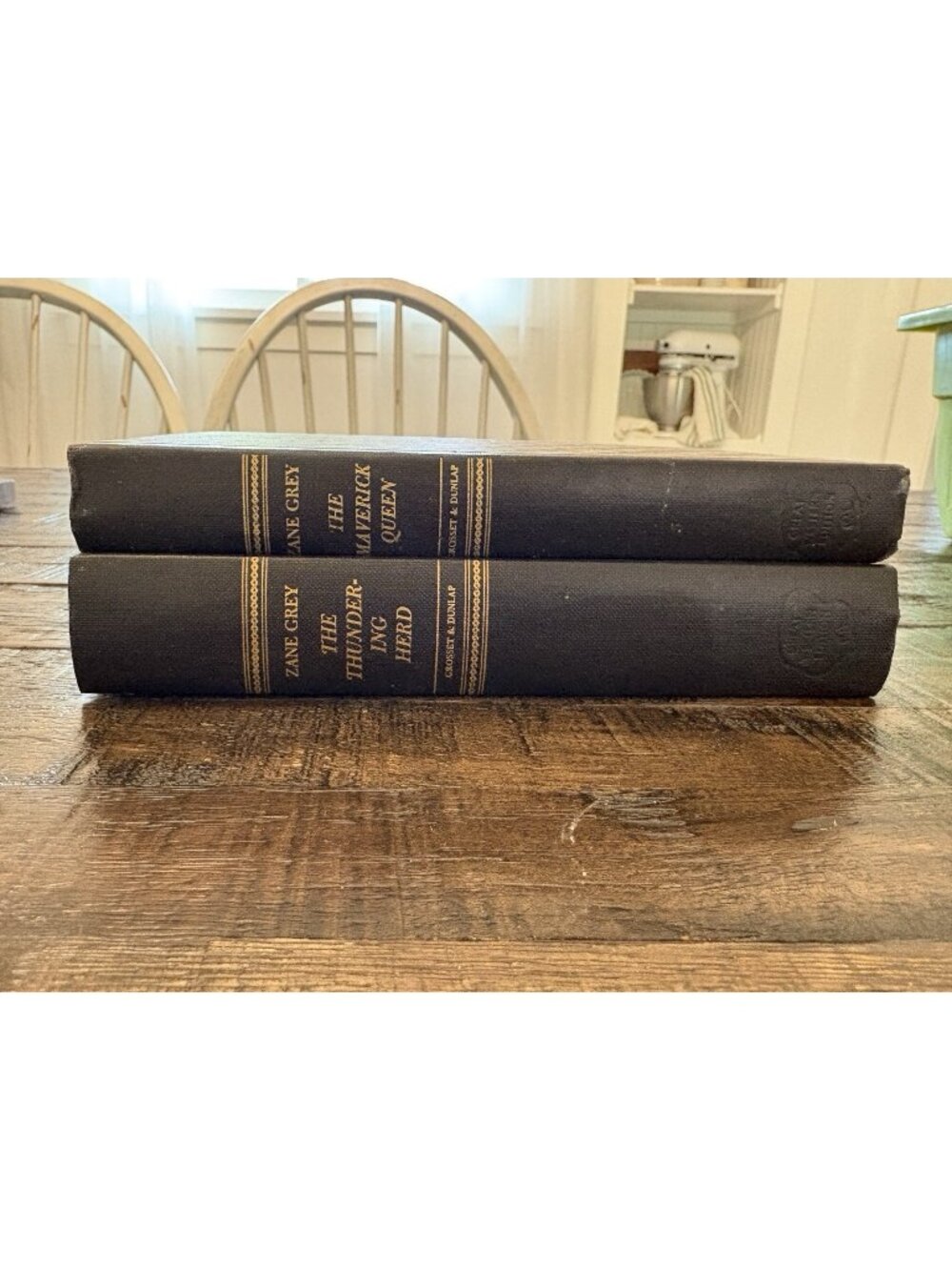 Zane Grey Lot of 2 Western Books The Thundering Herd The Maverick Queen